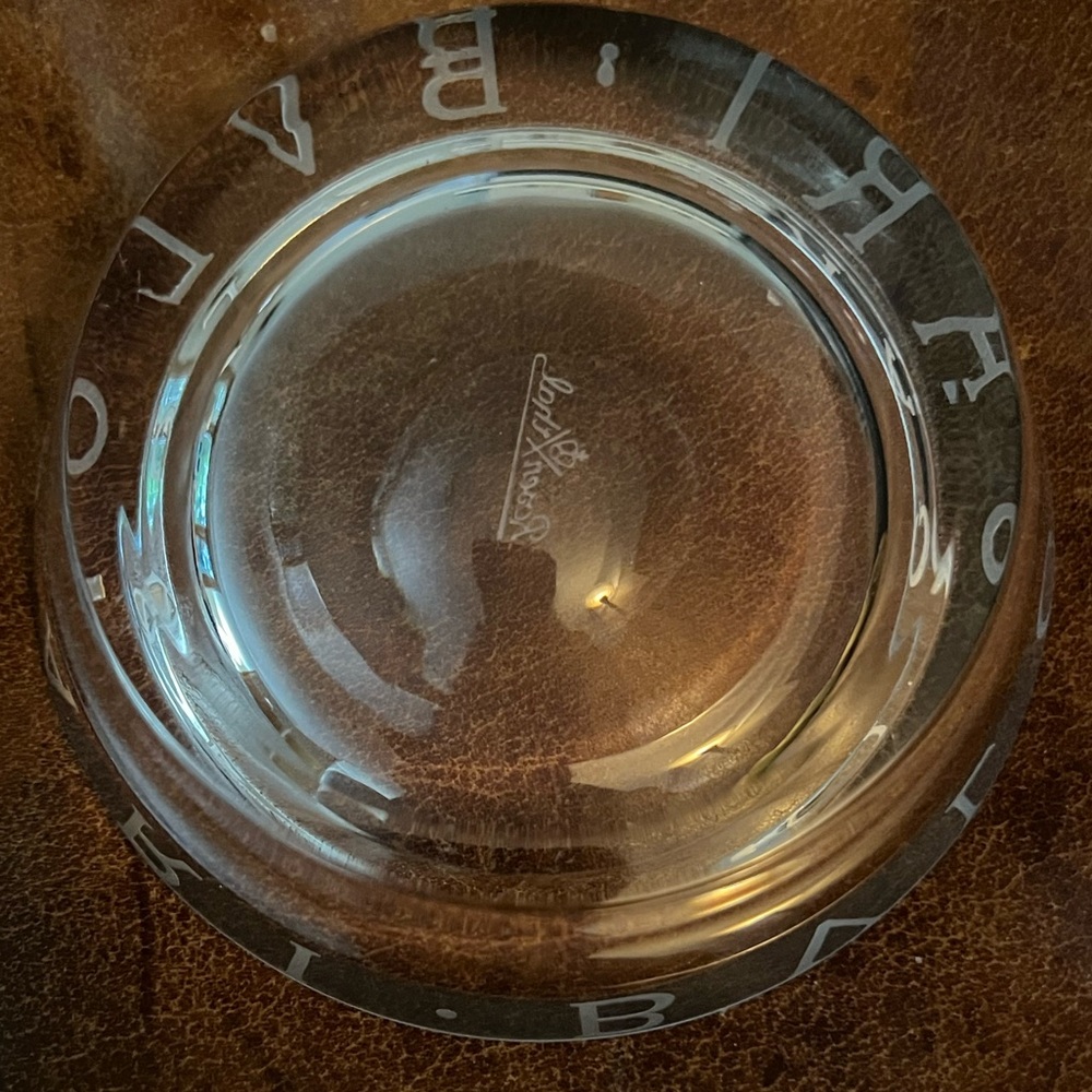 BVLAGRI Crystal ashtray / bedside trinket/ cigar ashtray by Rosenthal Crystal